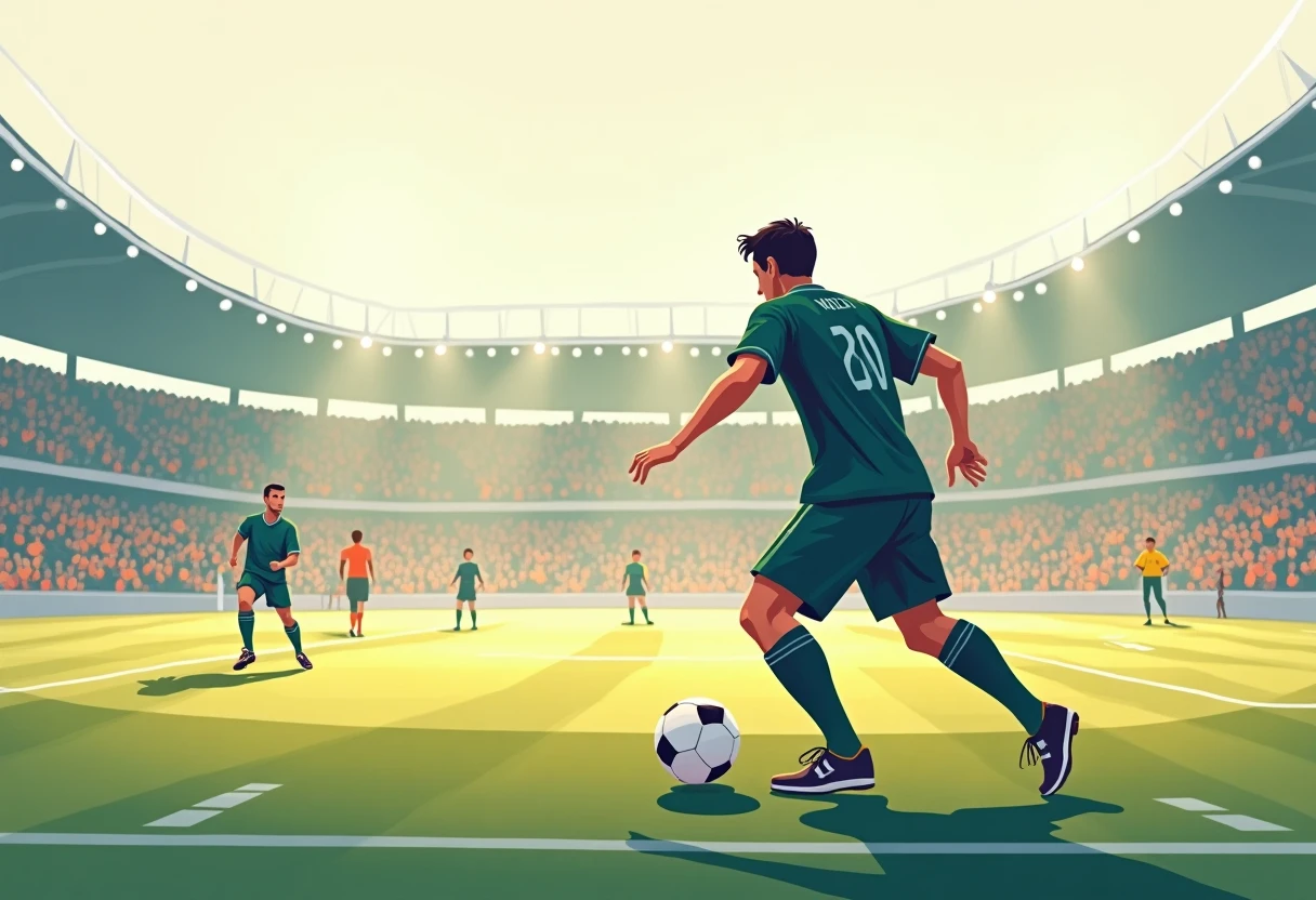 Fotbollsspelare firar mål