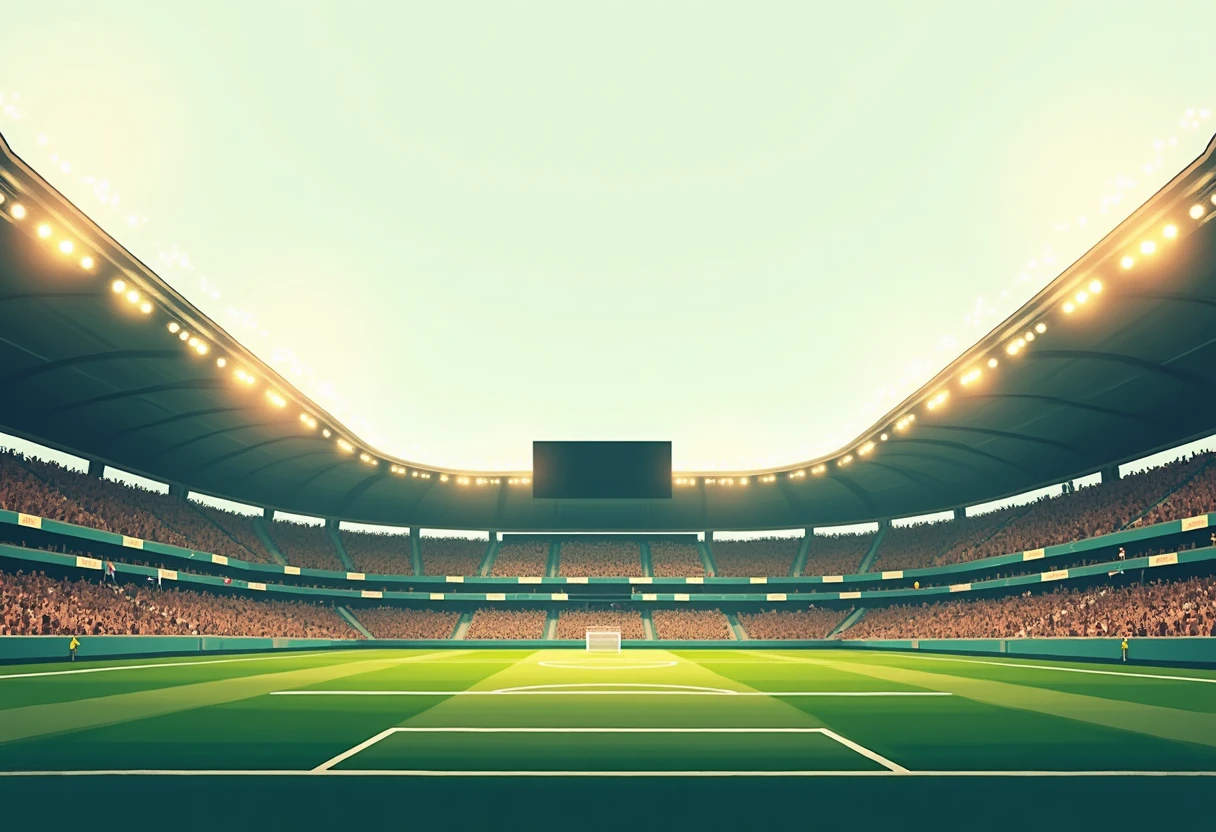 Estádio iluminado para a Copa Libertadores