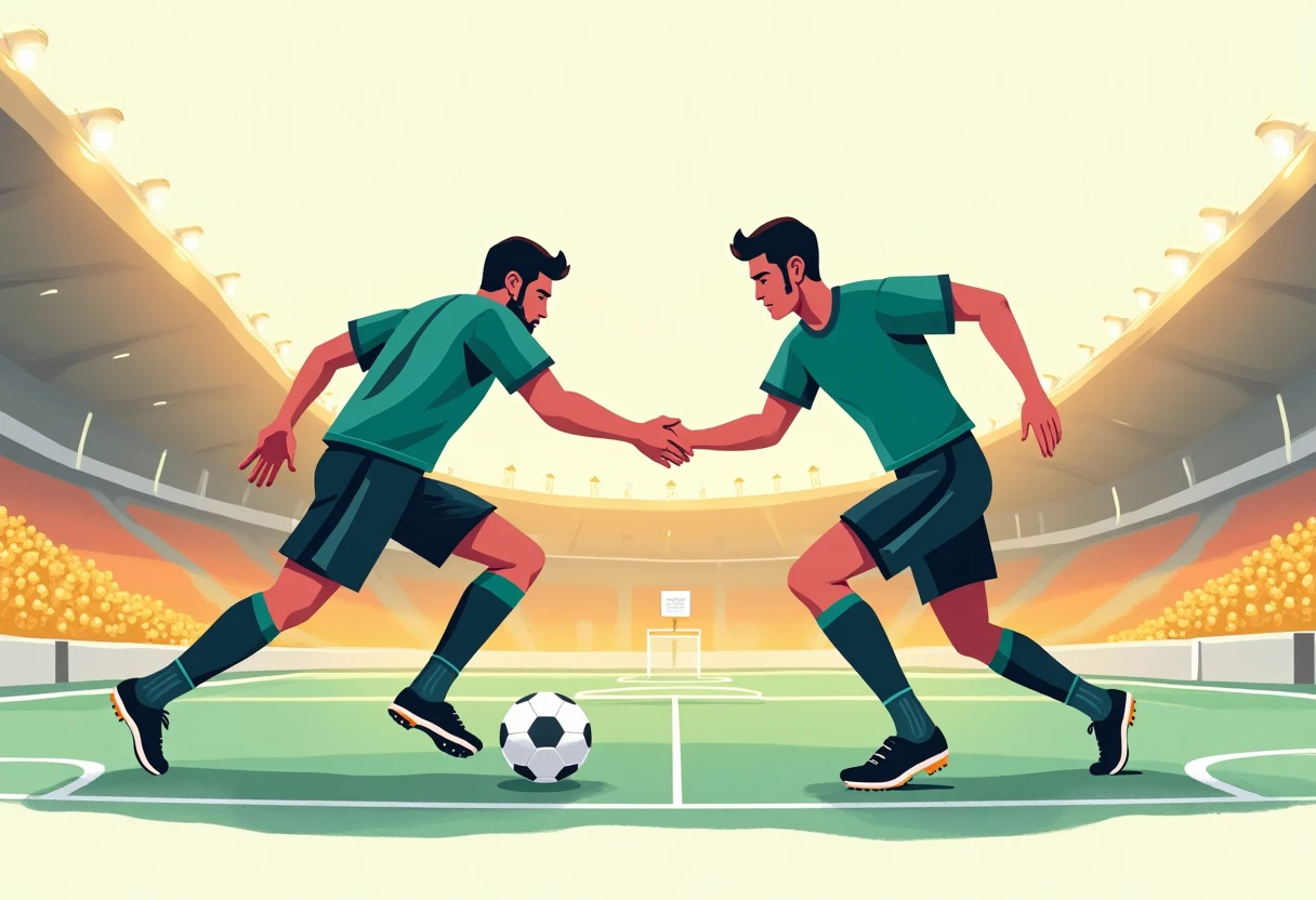 Jogadores em ação na Copa Libertadores