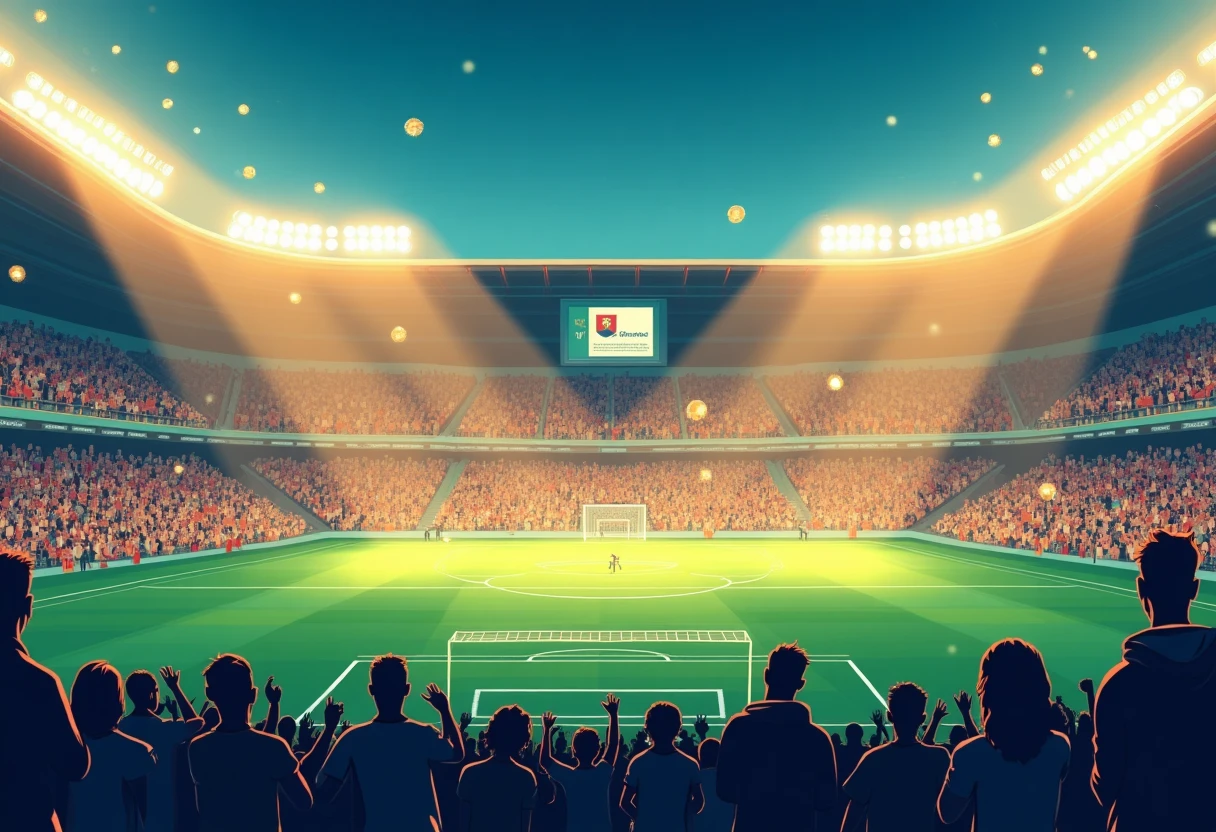 Exciting FIFA World Cup match atmosphere