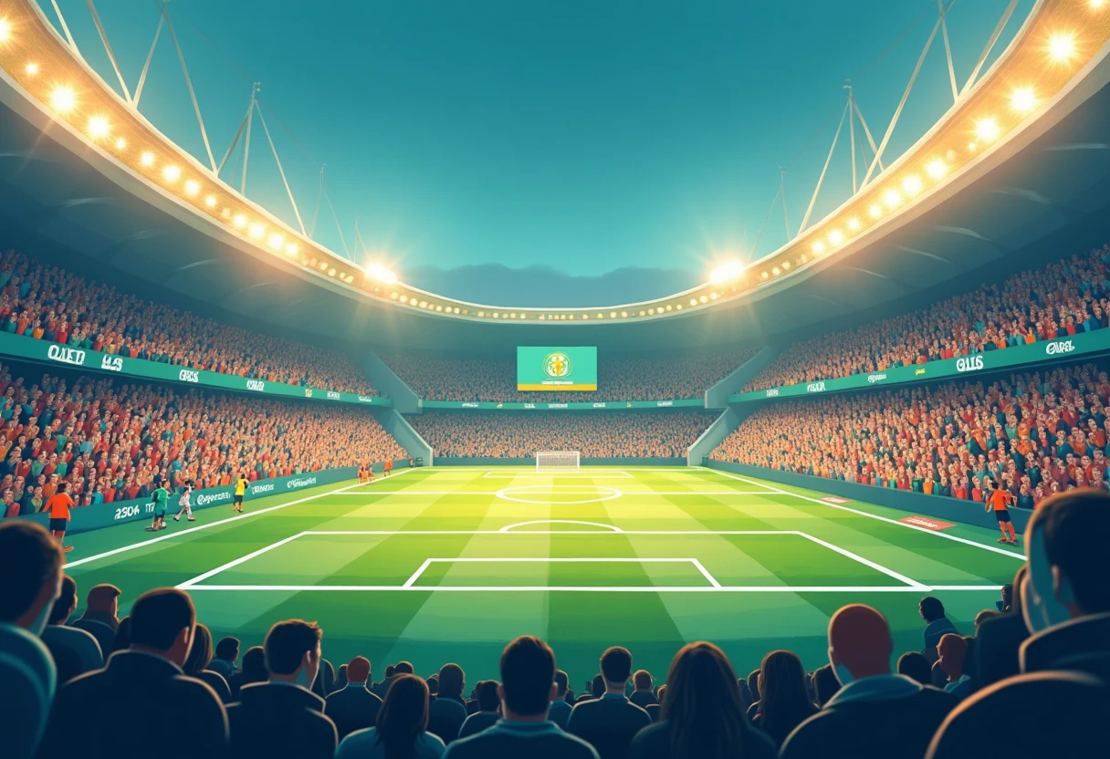Stadium atmosphere during a World Cup match