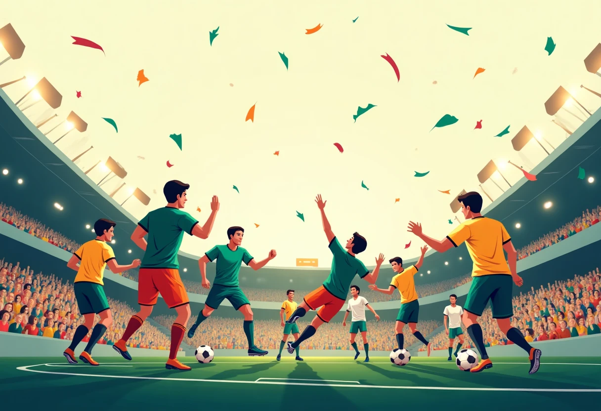 World Cup fans in a stadium