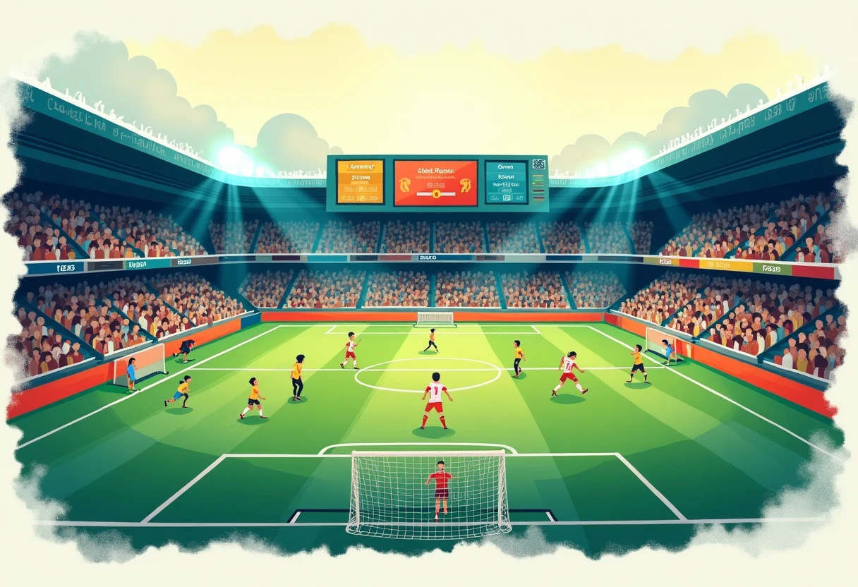 La Liga football match illustration