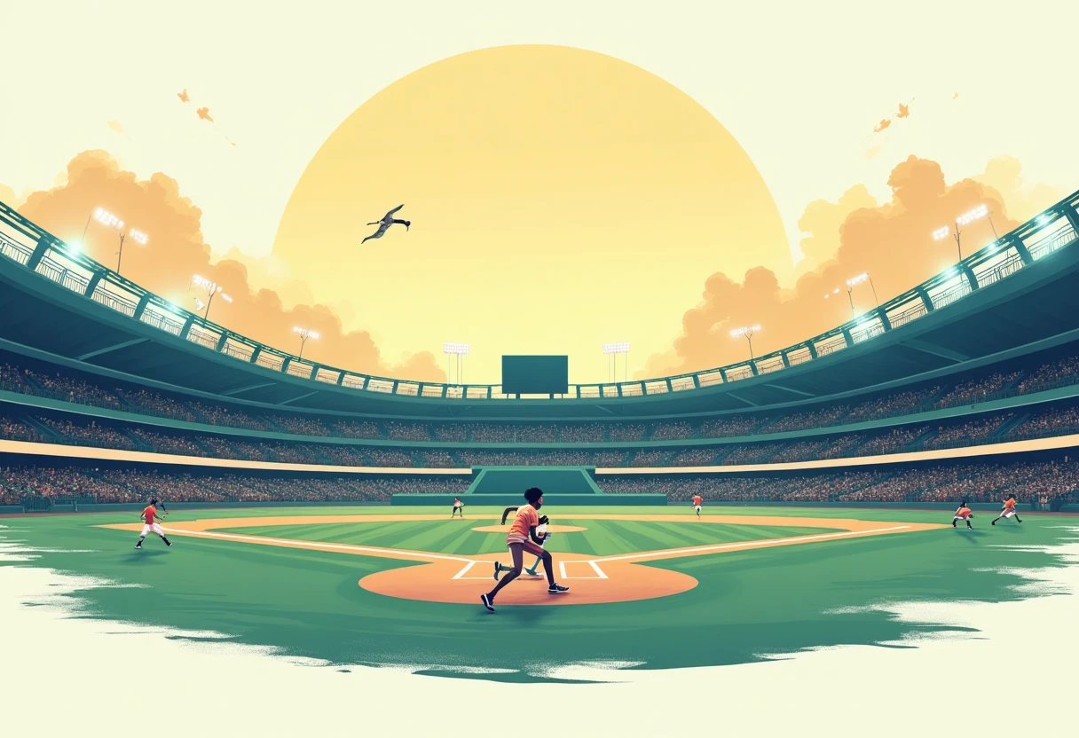 スポーツバーでMLB試合を観戦する様子