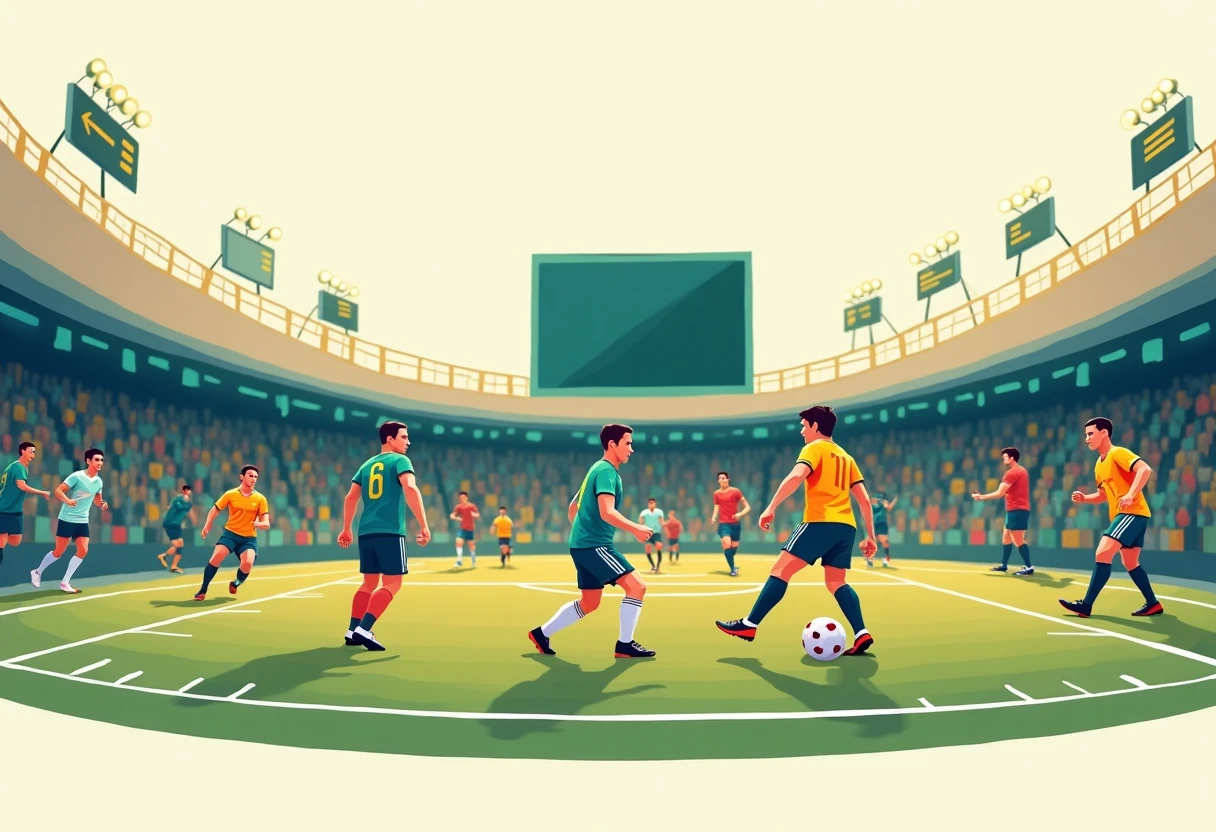Ilustração esportiva da Champions League