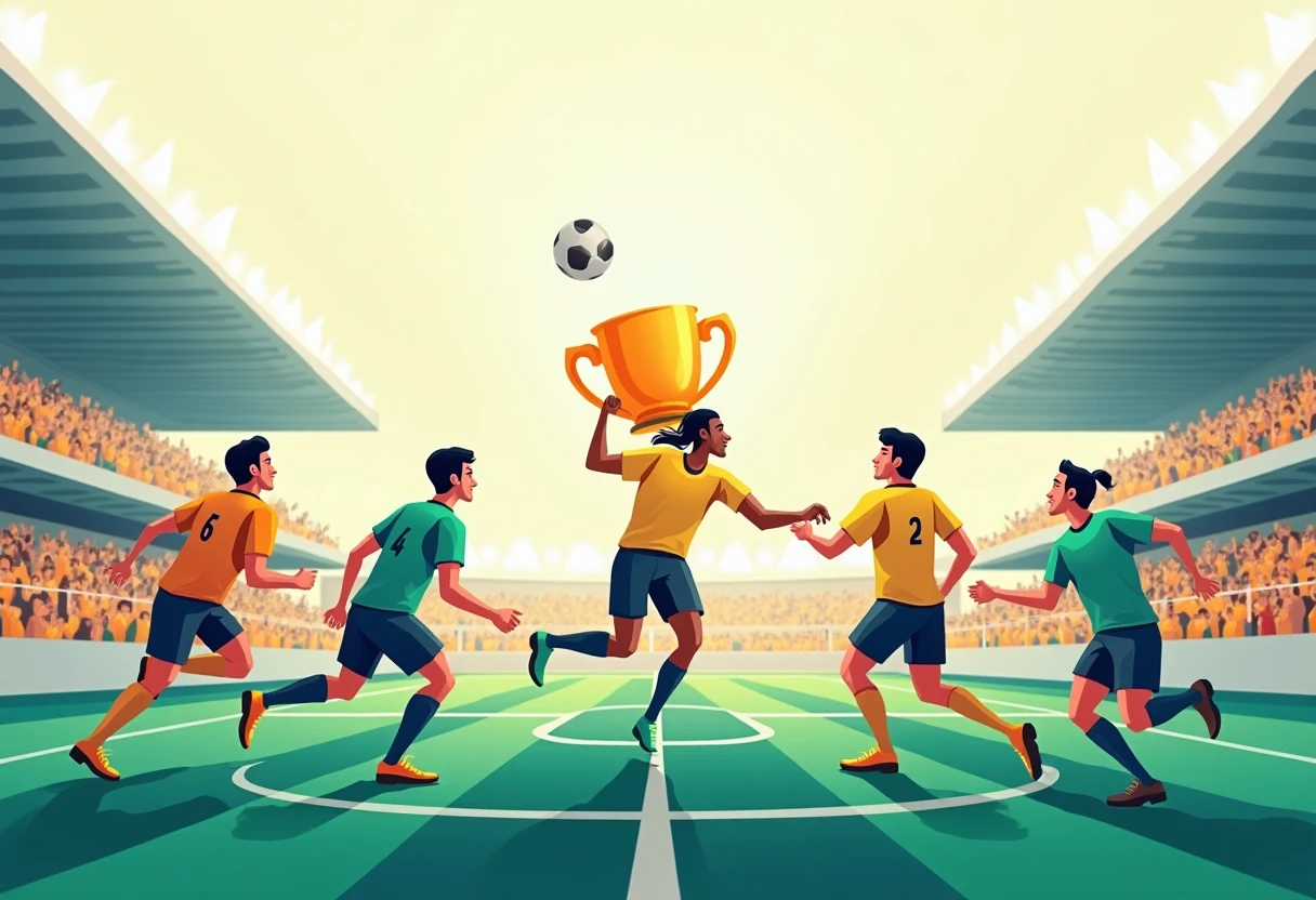 Football trophy illustration